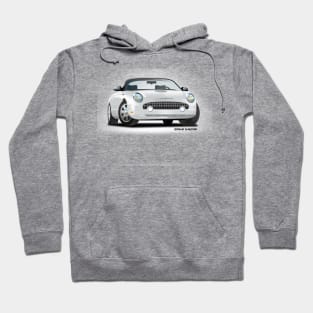 2002-2005 Retro Ford Thunderbird Light Silver Metallic Hoodie